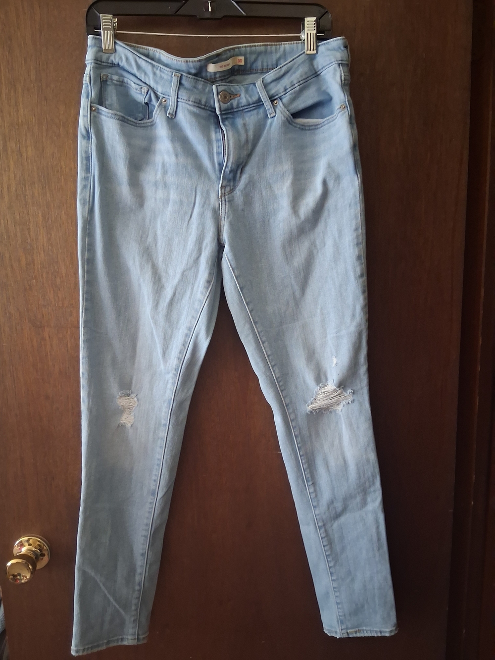 Light Blue Women's Distressed Jeans